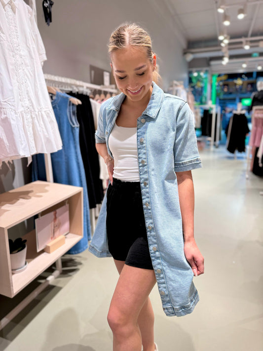 VISOL Midi Dress - Light Blue Denim