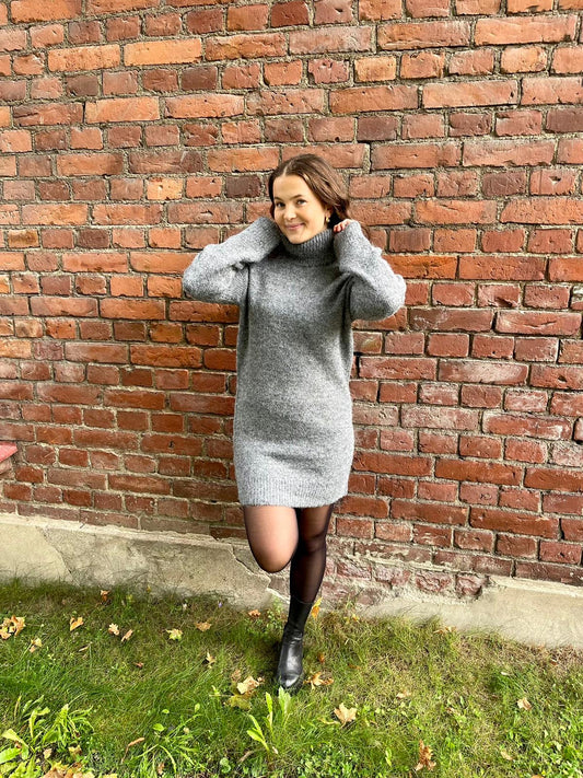 VINYNNI Midi Dress - Medium Grey Melange