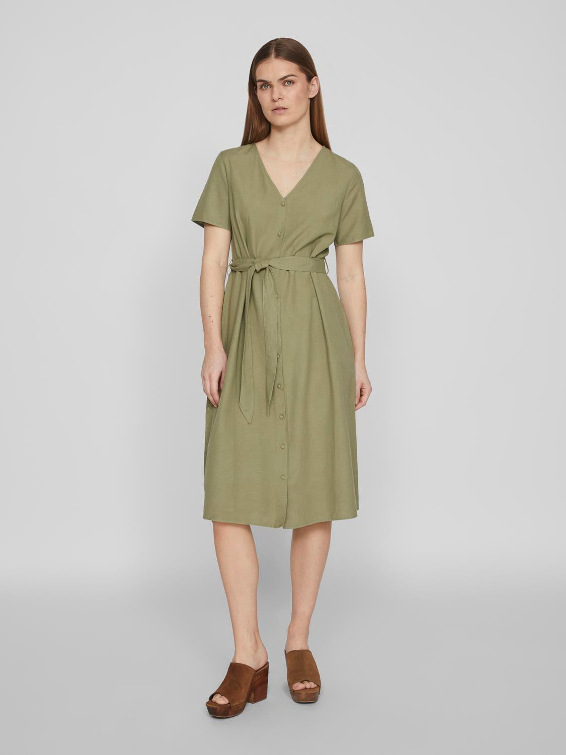 VIPRISILLA Midi Dress - Oil Green