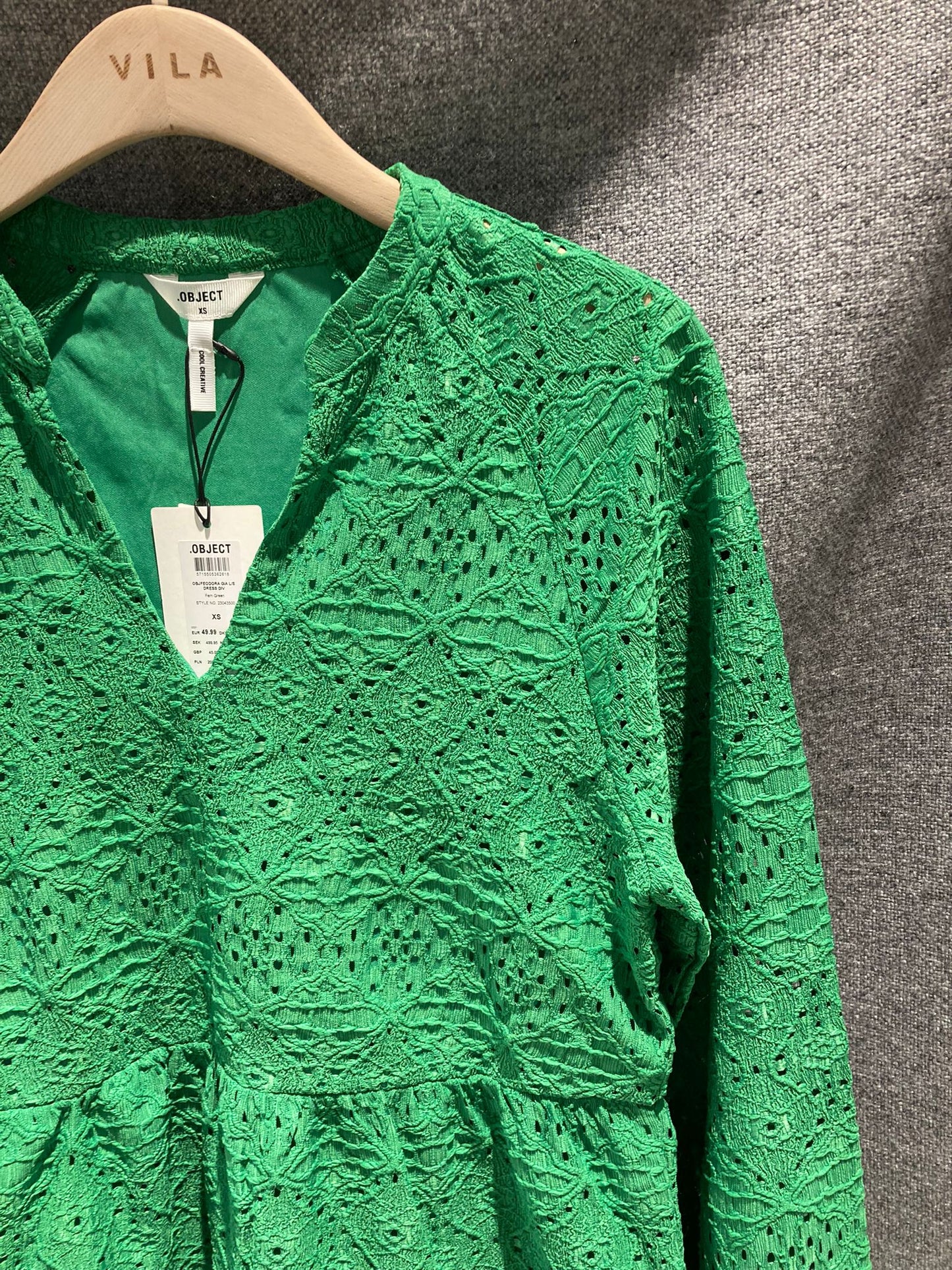 OBJFEODORA Dress - Fern Green