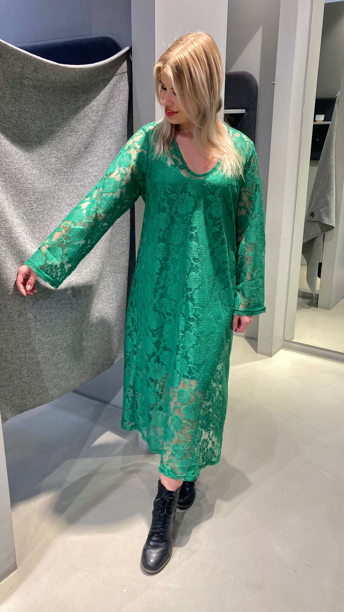 PCDAVY Long Dress - Fern Green