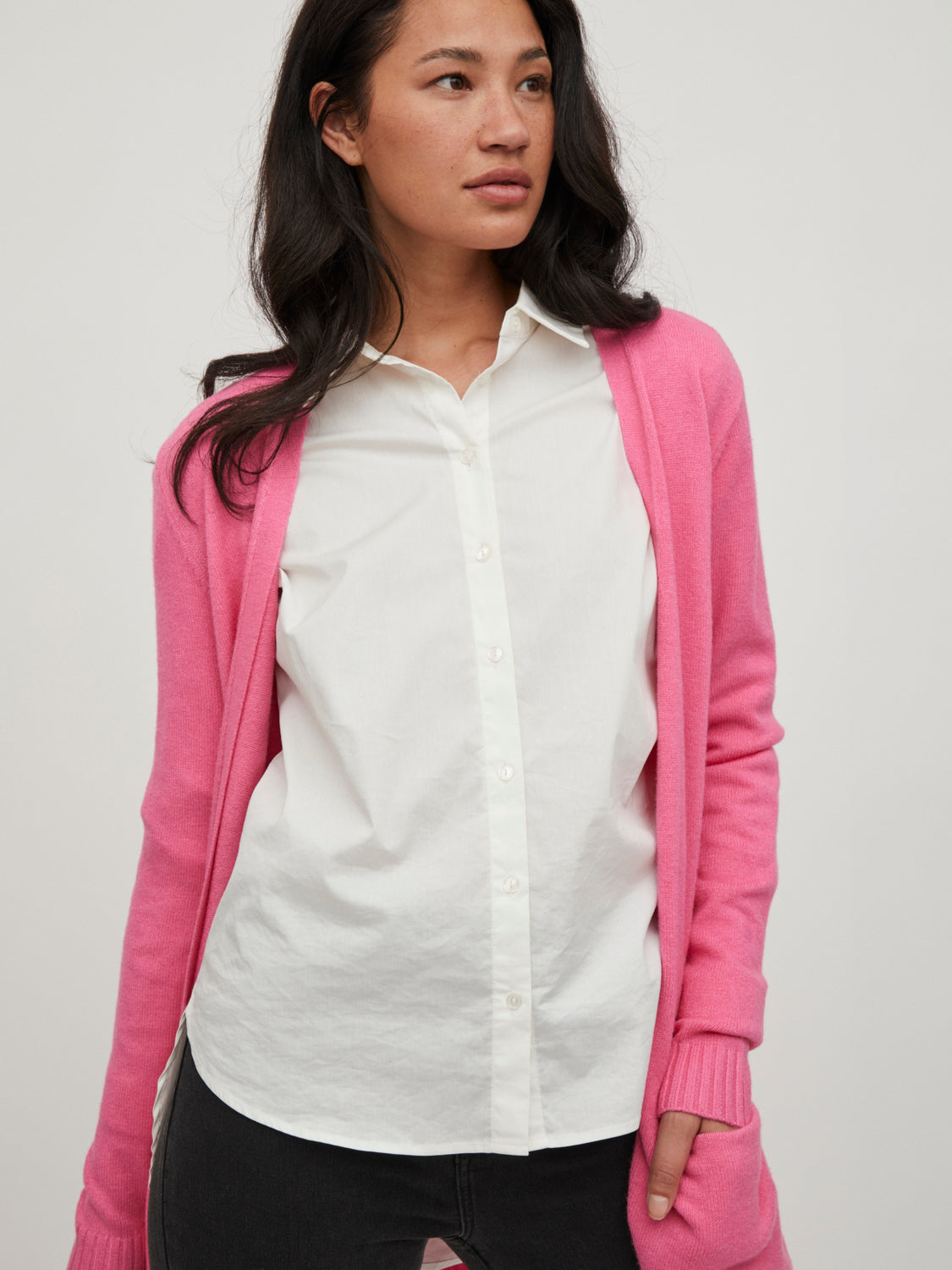 VIRIL Cardigan - Fandango Pink
