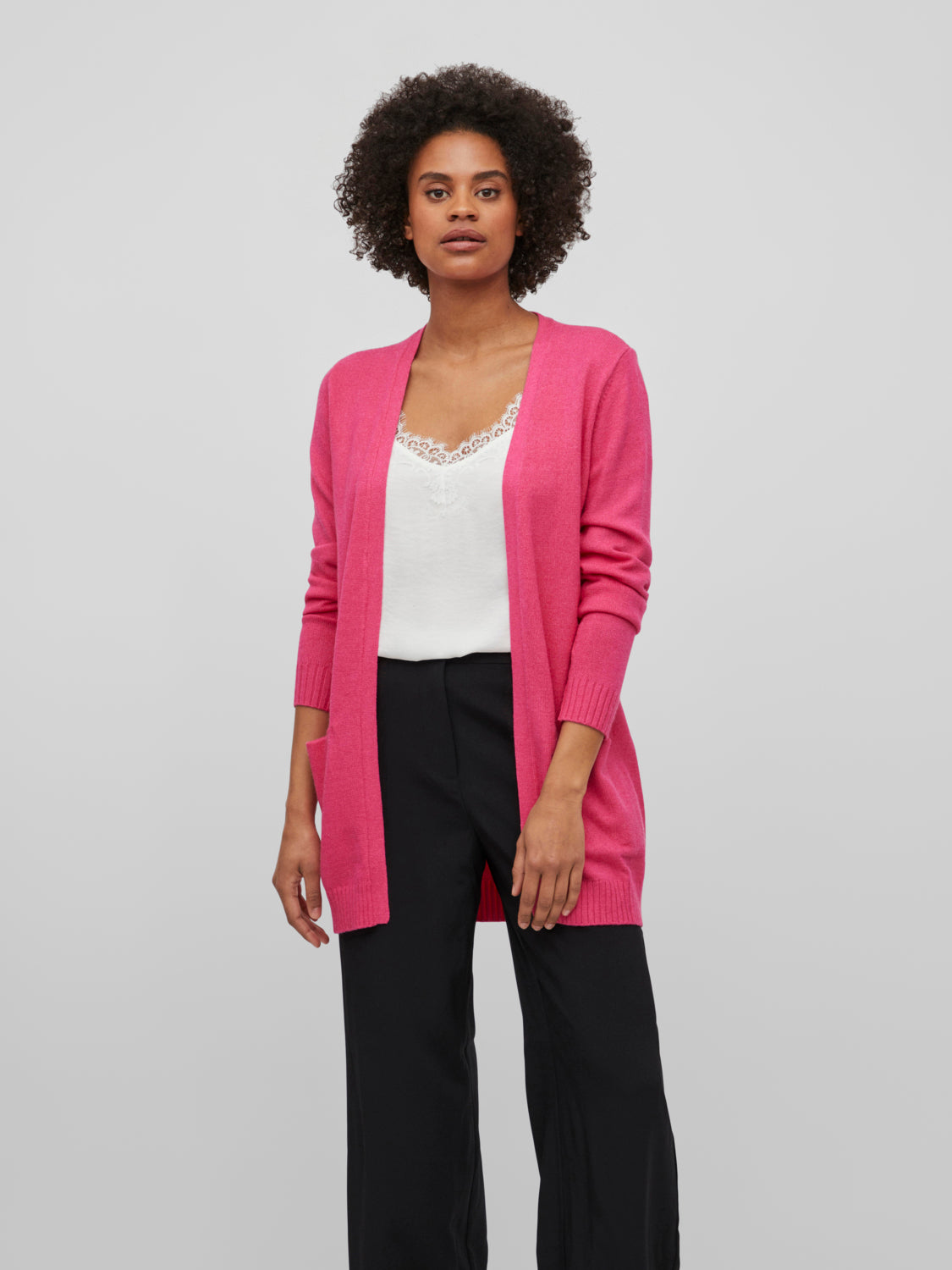 VIRIL Cardigan - Pink Yarrow