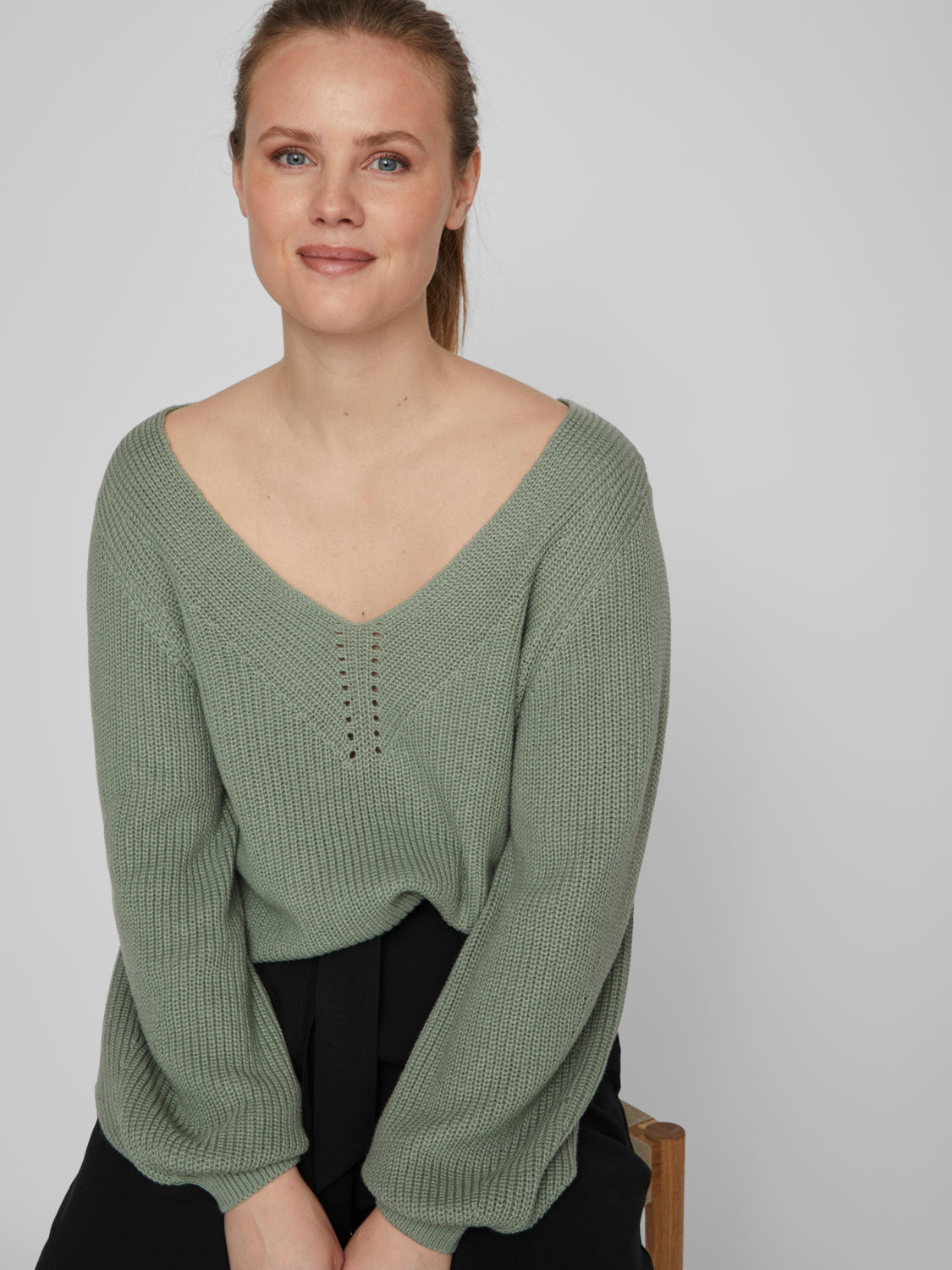 VIBAHA Pullover - Green Milieu