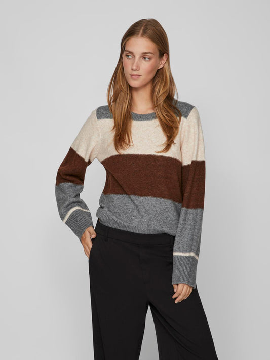 VIELLIE Pullover - Medium Grey Melange