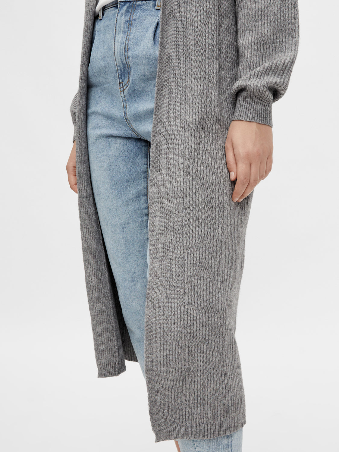 OBJMALENA Cardigan - Medium Grey Melange